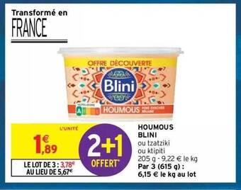 Intermarché Hyper Houmous blini offre