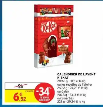 Intermarché Hyper Calendrier de l'avent kit kat offre
