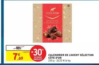 Intermarché Hyper Calendrier de l'avent sélection côte d'or offre