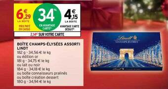 Intermarché Hyper Boîte champs-élysées assorti lindt offre