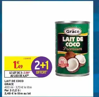 Intermarché Hyper Lait de coco grace offre
