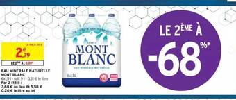 Intermarché Hyper Eau minérale naturelle mont blanc offre