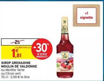 Sirop grenadine moulin de valdonne