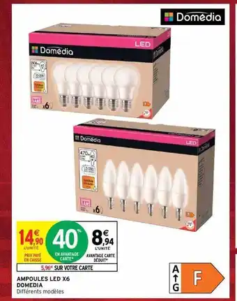 Intermarché Hyper Ampoules led x6 domédia offre
