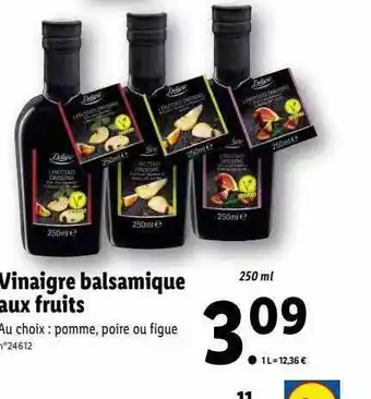 Lidl Vinaigre balsamique aux fruits deluxe offre