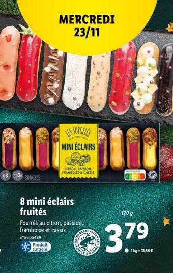 Lidl 8 mini éclairs fruités offre