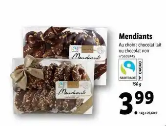 Lidl Mendiants favorina offre