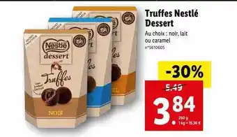 Lidl Truffes nestlé dessert offre