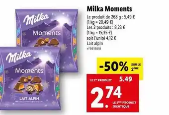 Lidl Milka moments offre