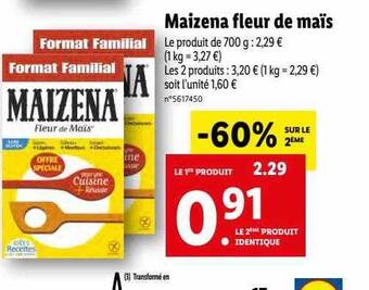 Lidl Maizena fleur de maïs offre