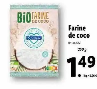 Lidl Farine de coco offre