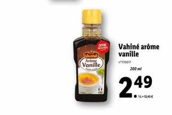 Lidl Vahiné arôme vanille offre