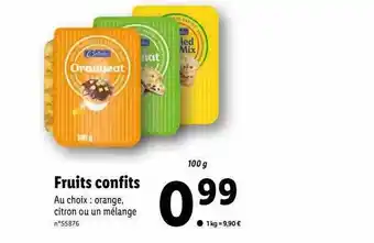 Lidl Fruits confits belbake offre