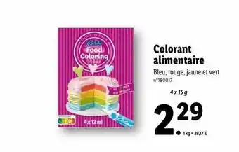 Lidl Colorant alimentaire belbake offre