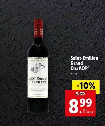 Lidl Saint-émilion grand cru aop offre