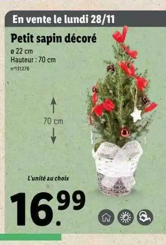 Petit sapin décoré