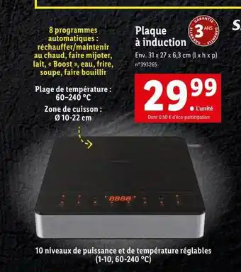 Lidl Plaque à induction offre