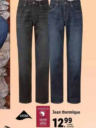 Jean thermique lycra