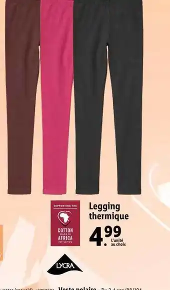 Lidl Legging thermique lycra offre