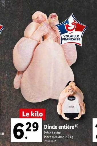 Lidl Dinde entière offre