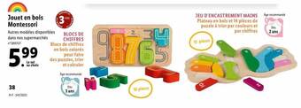 Lidl Jouet en bois montessori offre
