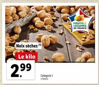 Lidl Noix sèches offre