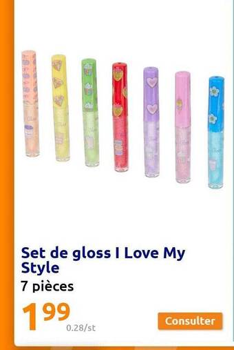 Action Set de gloss i love my style offre