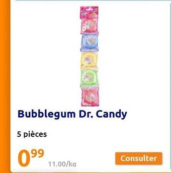 Action Bubblegum dr. candy offre