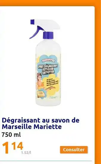 Dégraissant au savon de marseille mariette