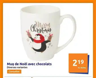 Action Mug de noël avec chocolats offre