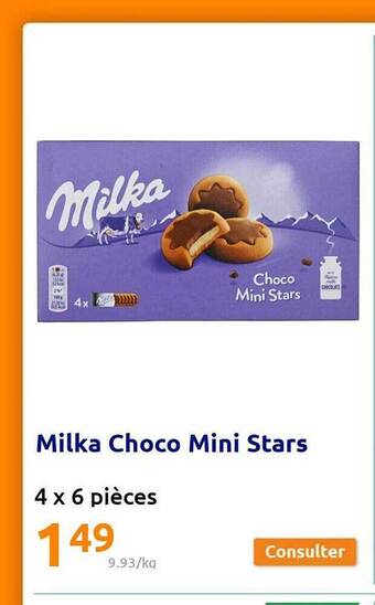 Action Milka choco mini stars offre