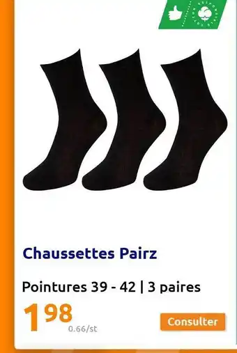 Action Chaussettes pairz offre