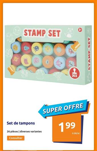 Action Set de tampons offre
