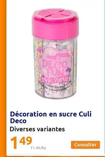 Action Décoration en sucre culi déco offre