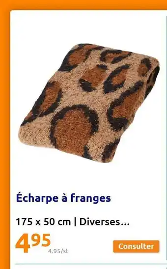Action Écharpe à franges offre