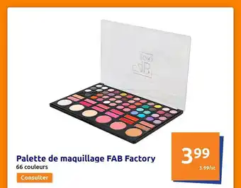 Action Palette de maquillage fab factory offre