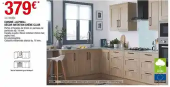 Brico Dépôt Cuisine «alpinia» décor imitation chêne clair offre