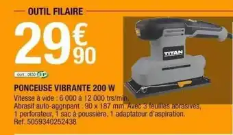 Ponceuse vibrante 200w titan