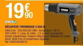 Décapeur thermique 2000 w titan