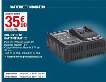 Brico Dépôt Chargeur de batterie rapide offre