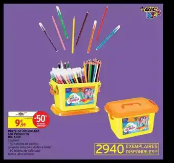 Intermarché Boîte de coloriage 120 produits bic kids offre