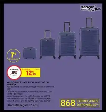 Intermarché Valise rigide underseat taille 45 cm horizon offre