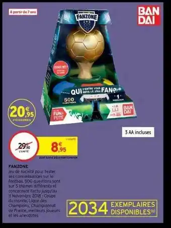Intermarché Fanzone bandai offre