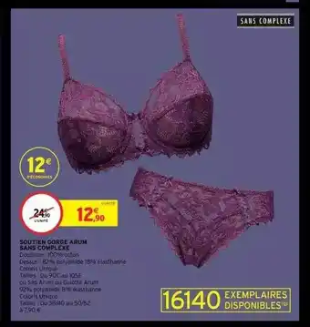 Soutien gorge arum sans complexe