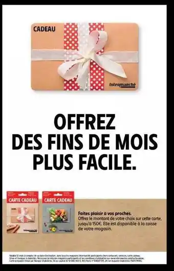 Intermarché Carte cadeau offre