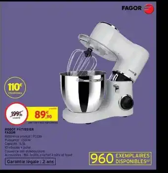Intermarché Robot pâtissier fagor offre