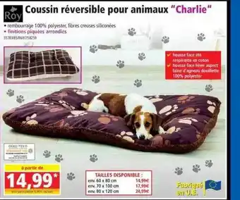 Coussin réversible pour animaux