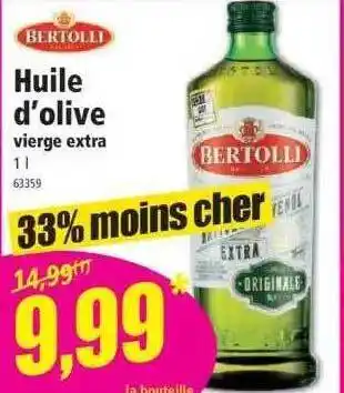 Norma Huile d'olive vierge extra bertolli offre