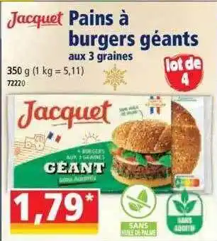 Norma Pains à burgers géants aux 3 graines jacquet offre