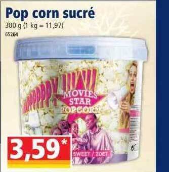 Norma Pop corn sucré offre